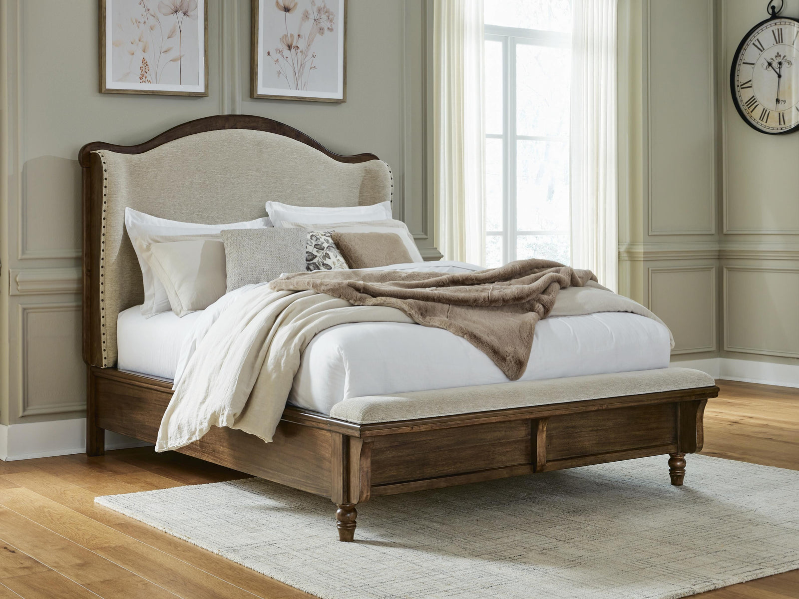 Sturlayne Upholstered Panel Bed - Brown (B787-SI) - Image 2