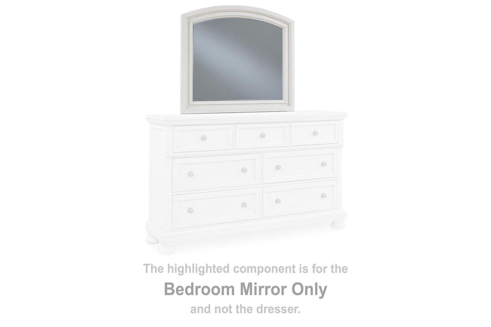 Robbinsdale Bedroom Mirror - Antique White (B742-SI) - Image 5