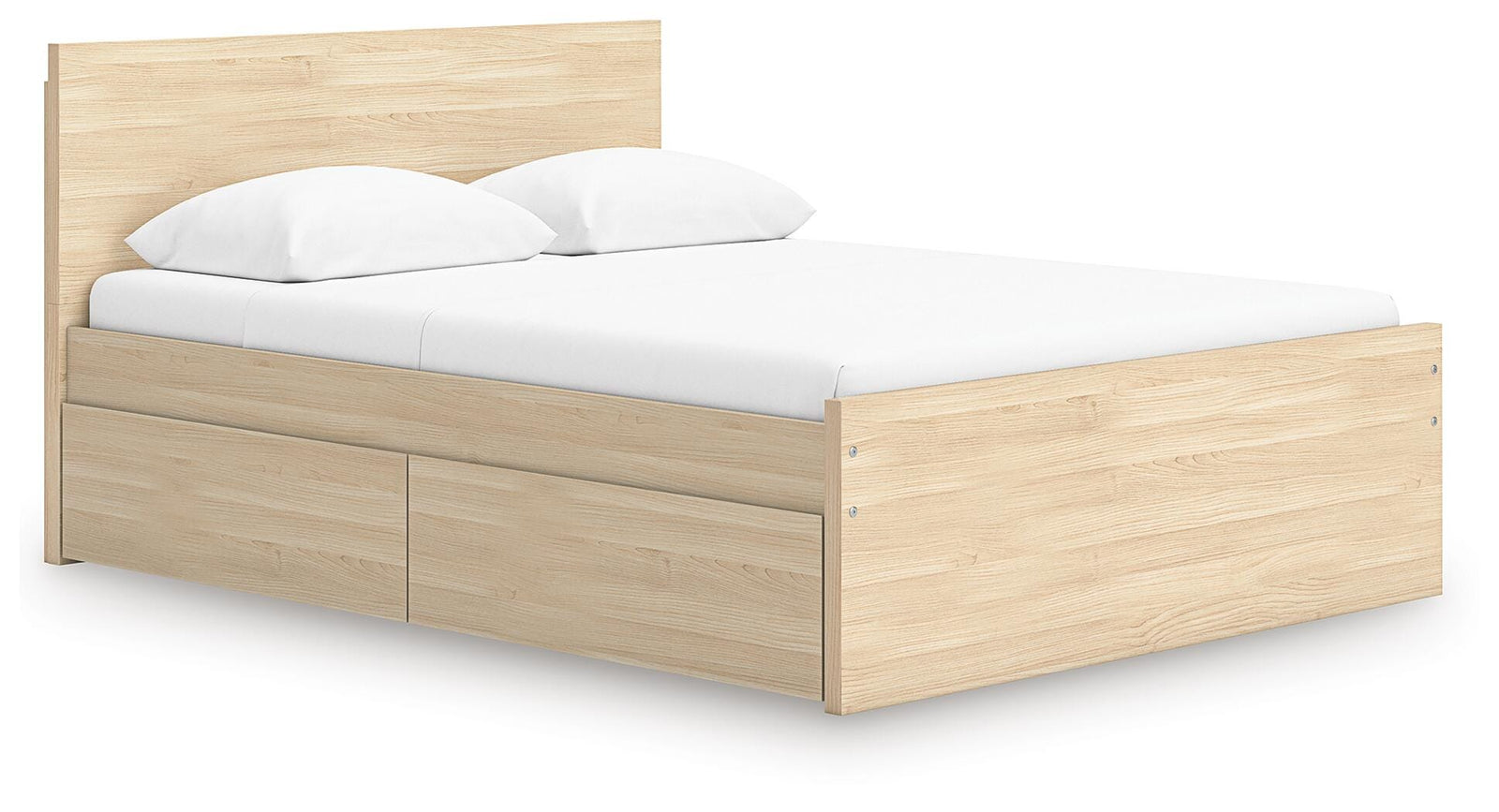 Onita Panel Platform Bed with 1 Side Storage - Natural (EB9632-SI)