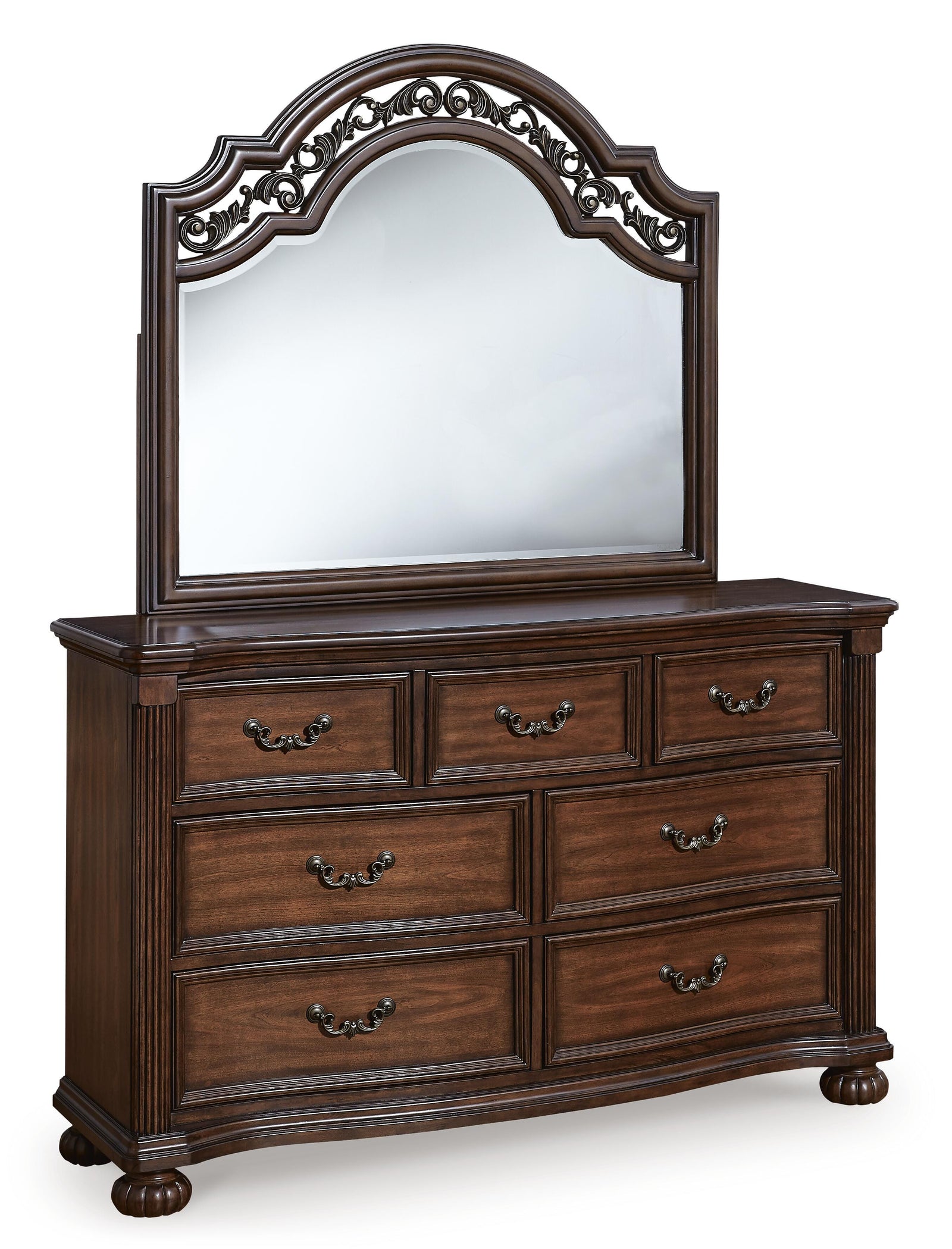 Lavinton Poster Bed, Dresser, Mirror and Nightstand - Brown (B764-SI) - Image 11