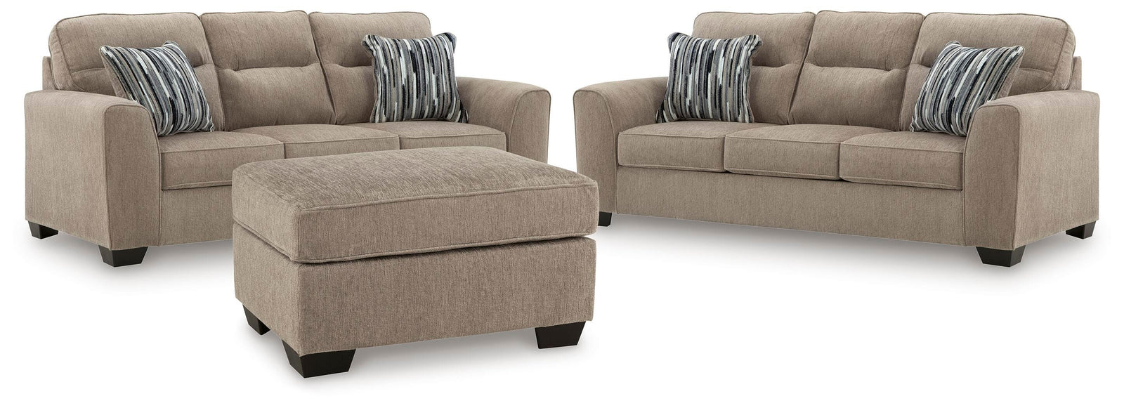 Olten 2 Sofas and Ottoman (31304-SI)