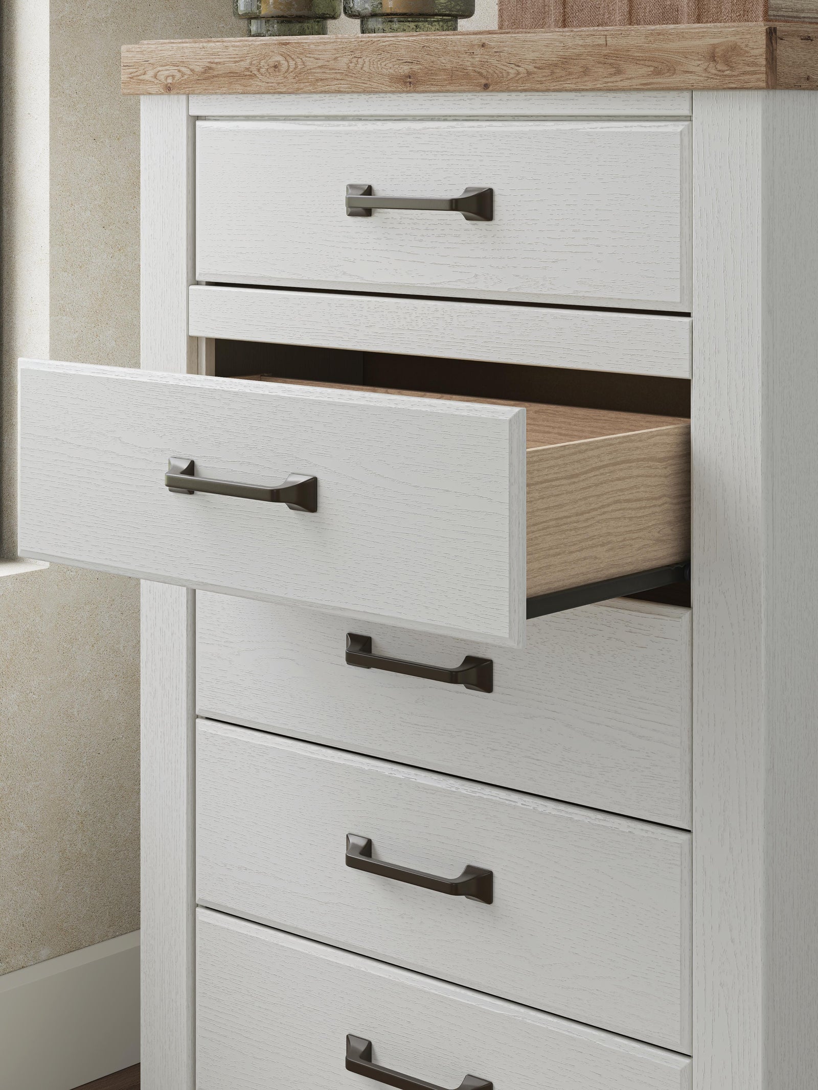 Savonport Chest of Drawers - White/Brown (B4615-SI) - Image 10