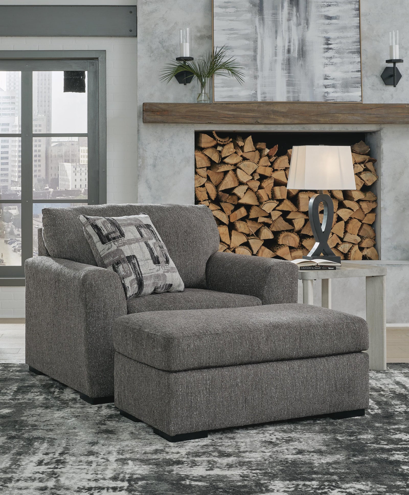 Gardiner Oversized Chair and Ottoman (52404-SI) - Image 10