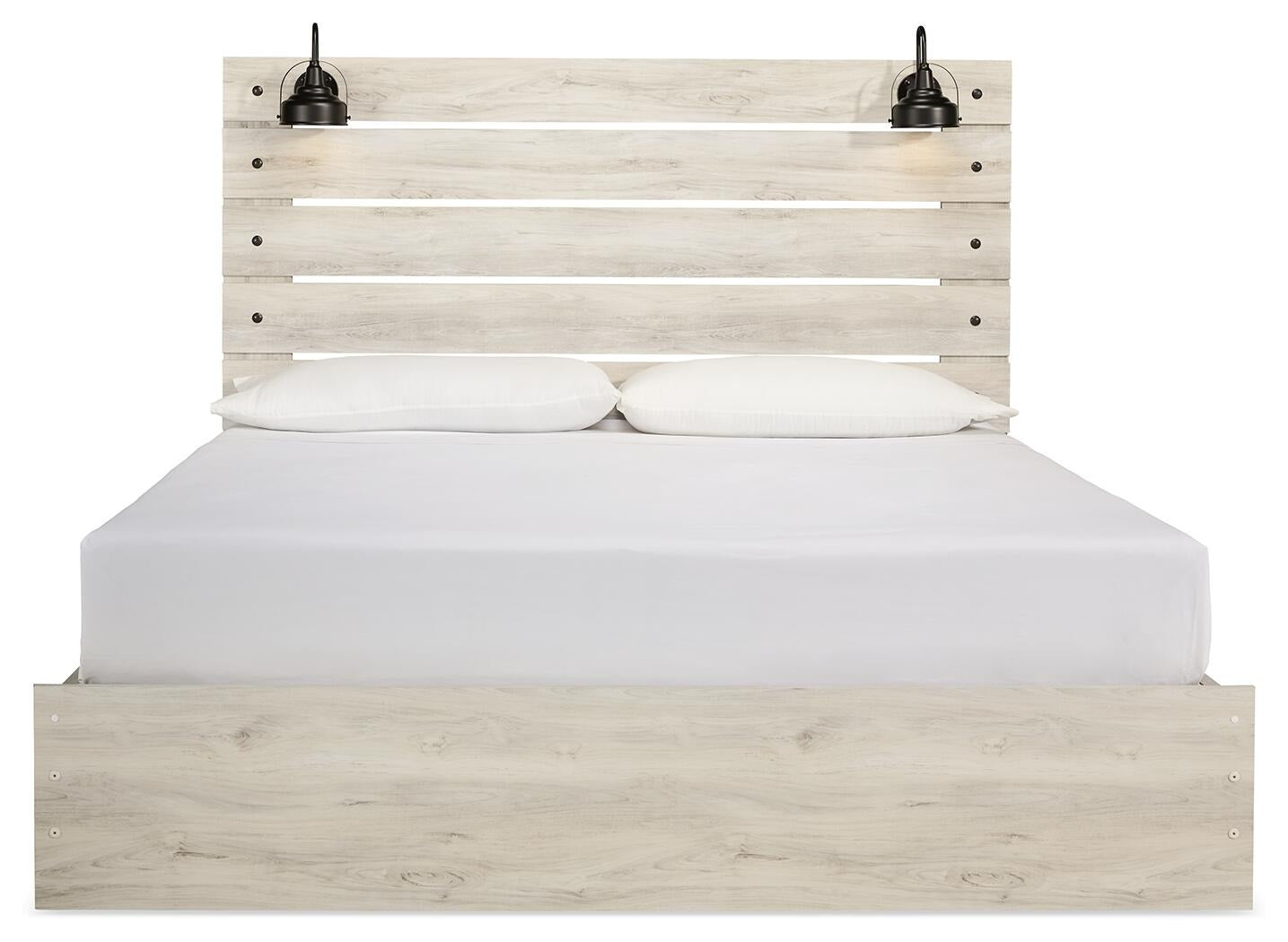 Cambeck Panel Bed with 2 Storage Drawers - Whitewash (B192-SI) - Image 3
