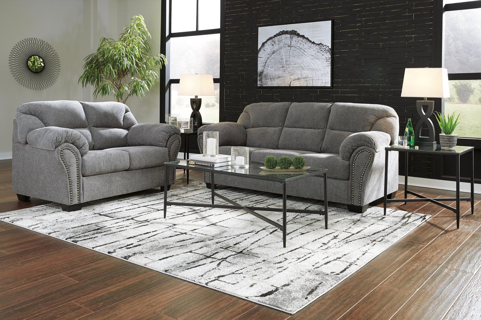 Allmaxx Sofa and Loveseat (28105-SI) - Image 4