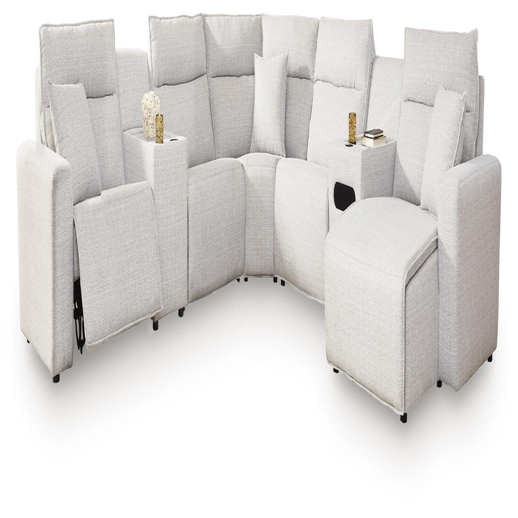 Modmax II 7-Piece Power Reclining Sectional with Chaise and Audio Console (65907-SI)