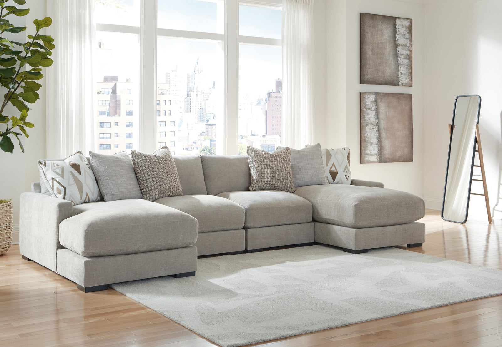 Aslan Court 4-Piece Sofa Pit Sectional (20305-SI) - Image 2