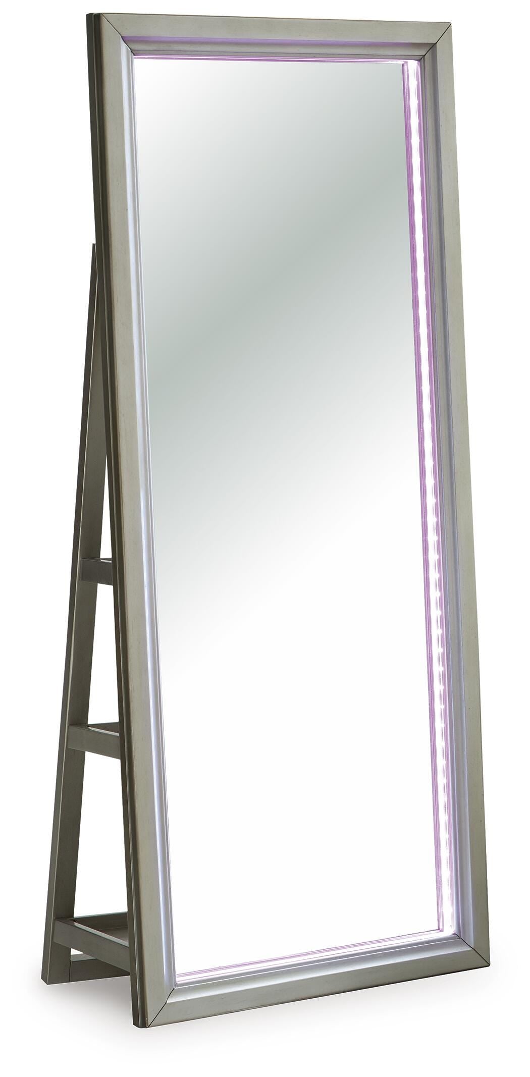 Evesen Floor Standing Mirror/Storage (A8010380-SI) - Image 6