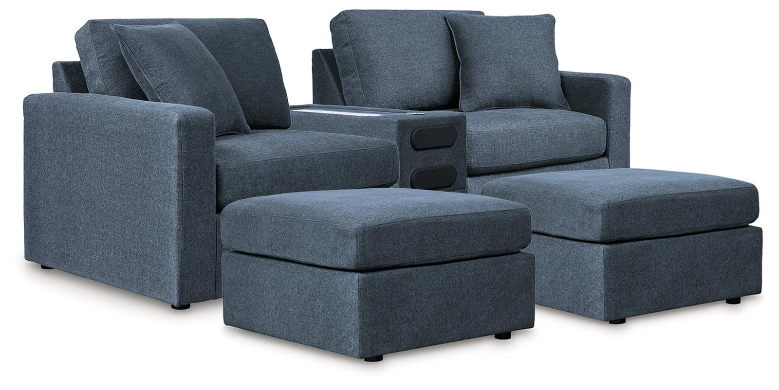Modmax 3-Piece Sectional and 2 Ottomans (92121-SI)