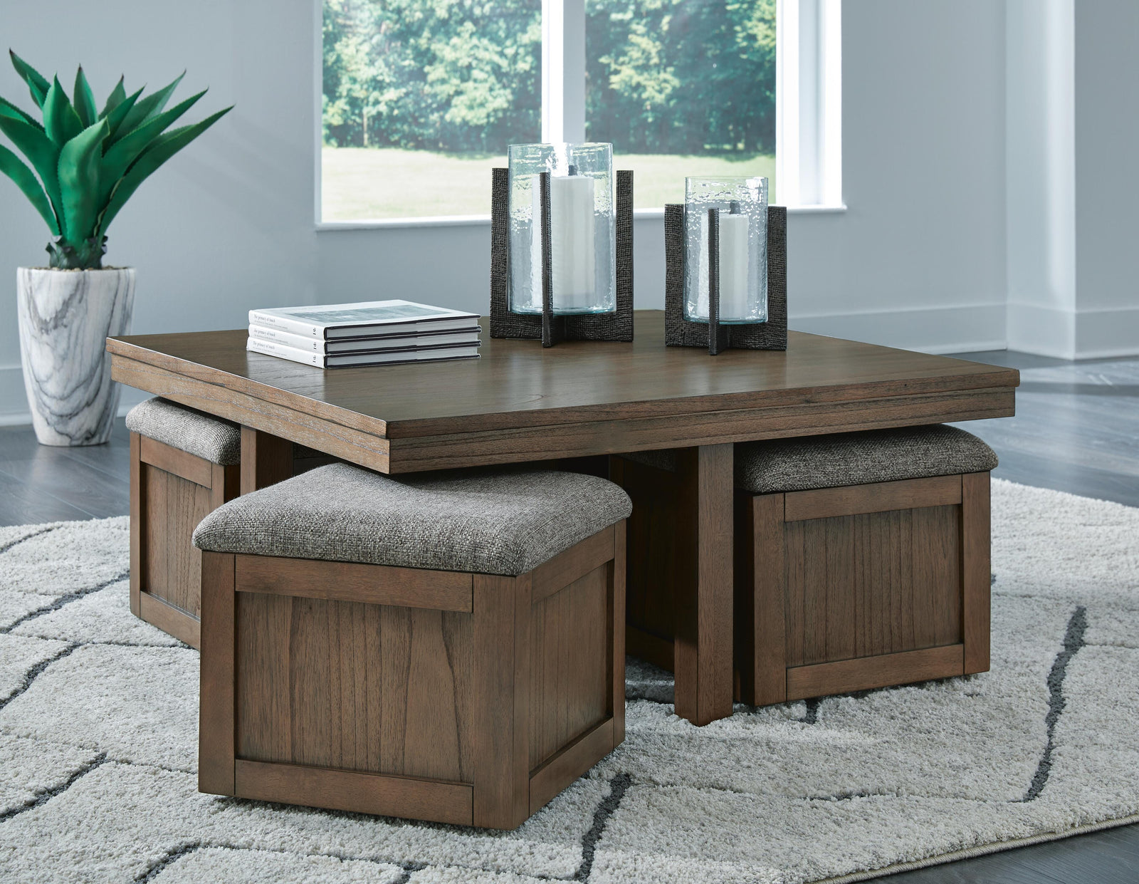 Boardernest Coffee Table and 2 End Tables - Brown (T738-SI) - Image 11