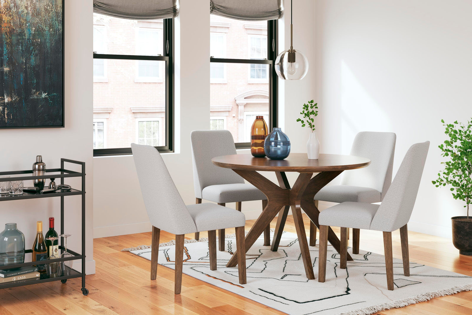 Lyncott Dining Table and 4 Chairs (D615-SI) - Image 8