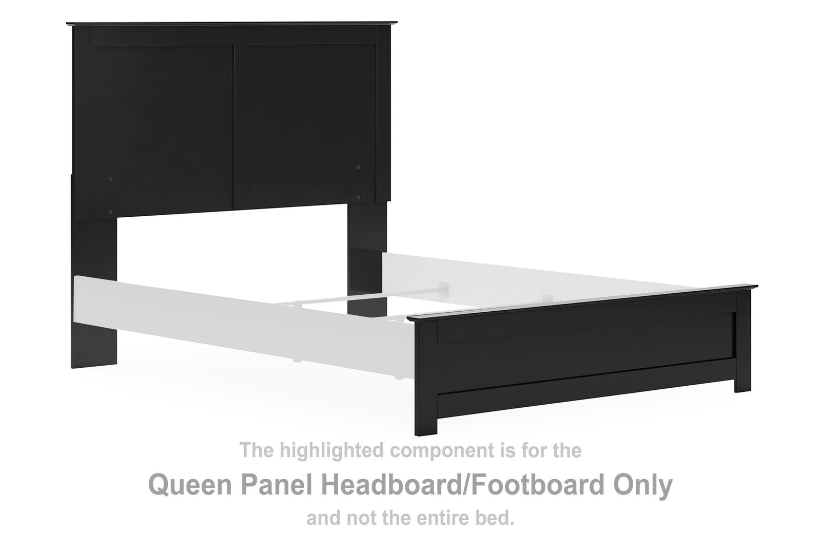 Maribel Panel Headboard/Footboard - Black (B138-SI) - Image 2