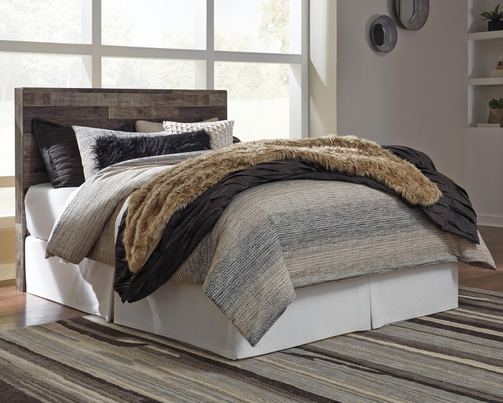 Derekson Panel Headboard, Dresser, Chest and Nightstand - Multi Gray (B200-SI) - Image 7