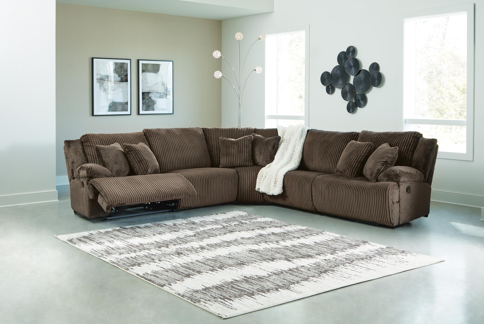 Top Tier 5-Piece Reclining Sectional (92705-SI) - Image 4