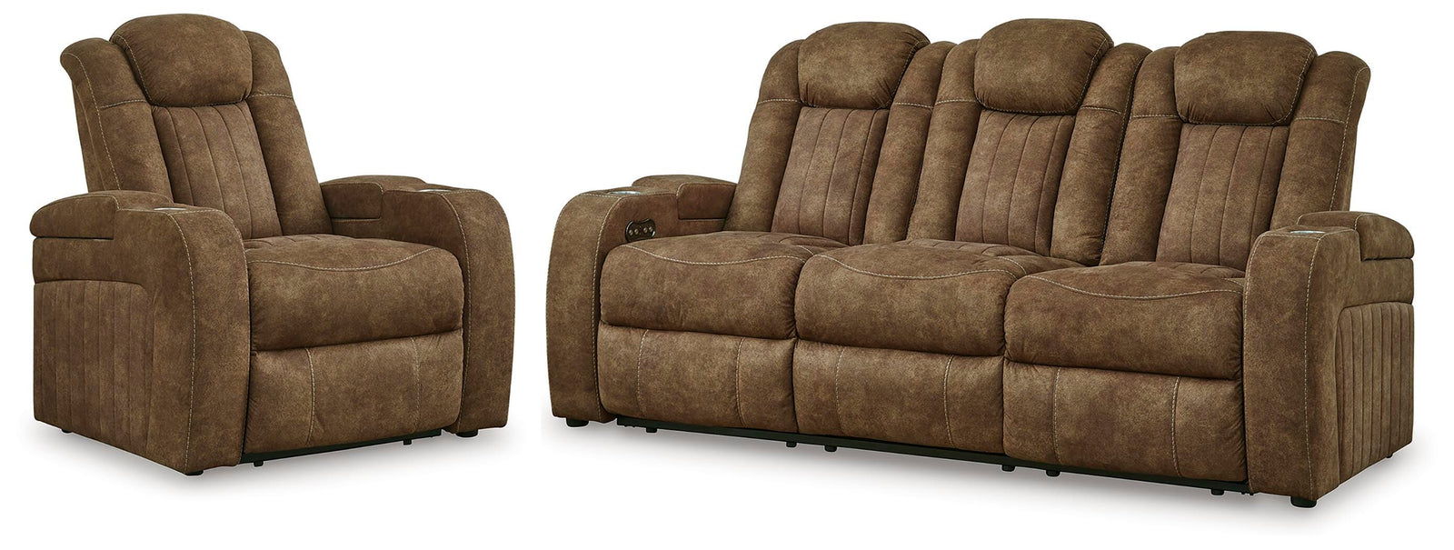 Wolfridge Power Reclining Sofa and Power Recliner (60703-SI)