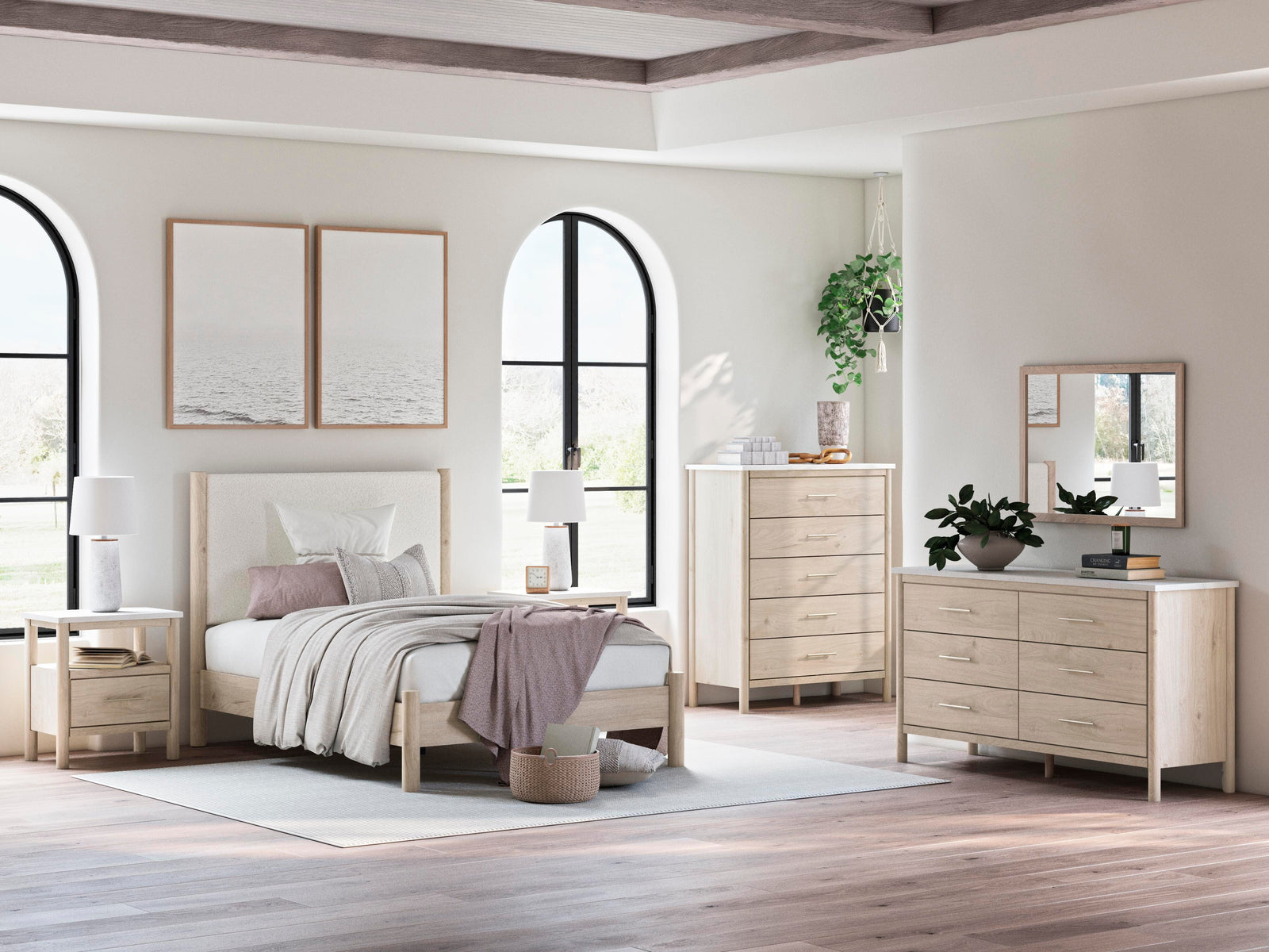 Cadmori Upholstered Panel Bed (Youth) - Two-tone (B2615-SI) - Image 11