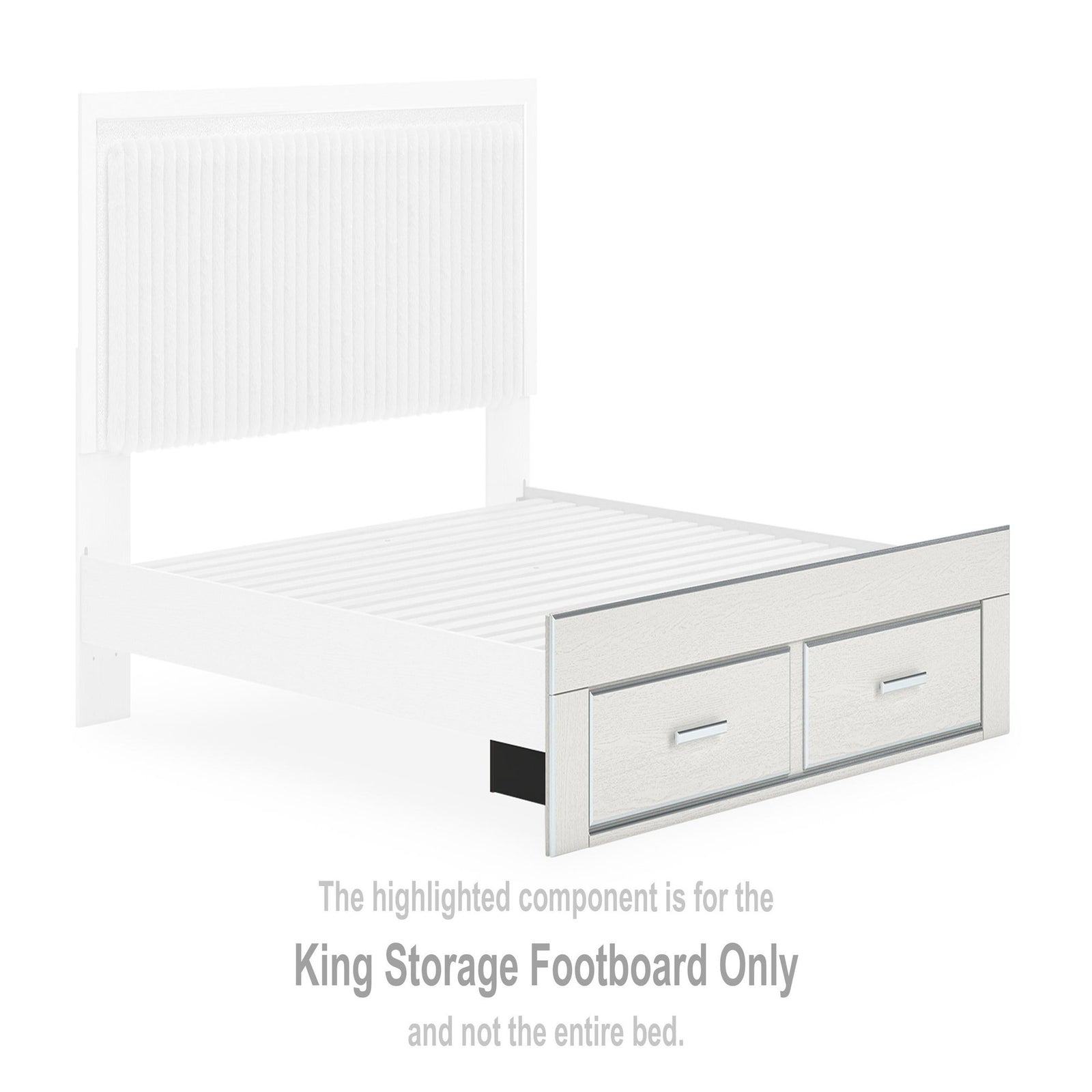 Zuraleus King/California King Upholstered Headboard/Footboard/Roll Slats (PCB3381-SI) - Image 37