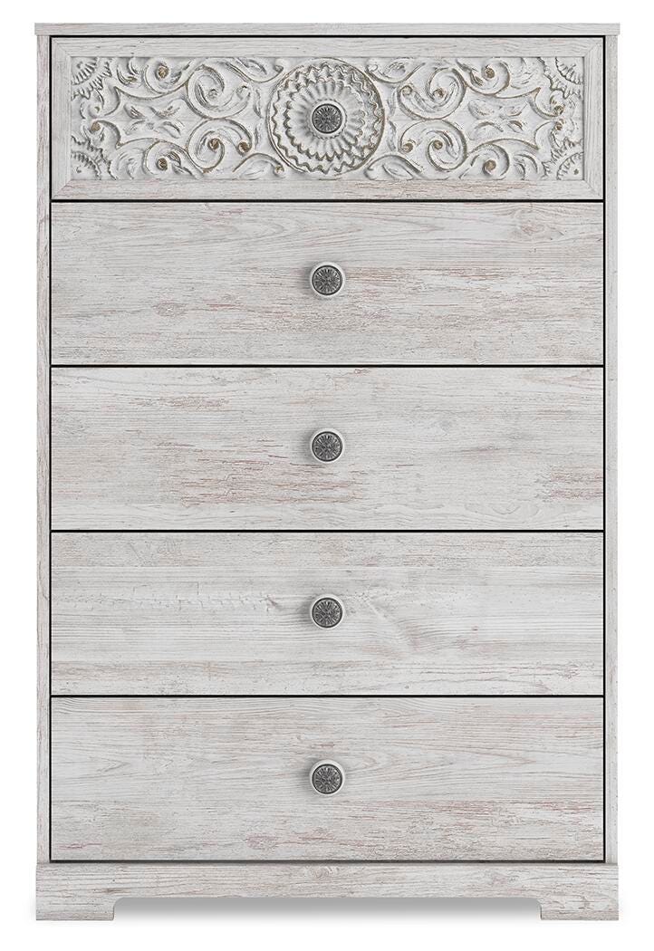 Paxberry Chest of Drawers - Whitewash (EB1811-SI)