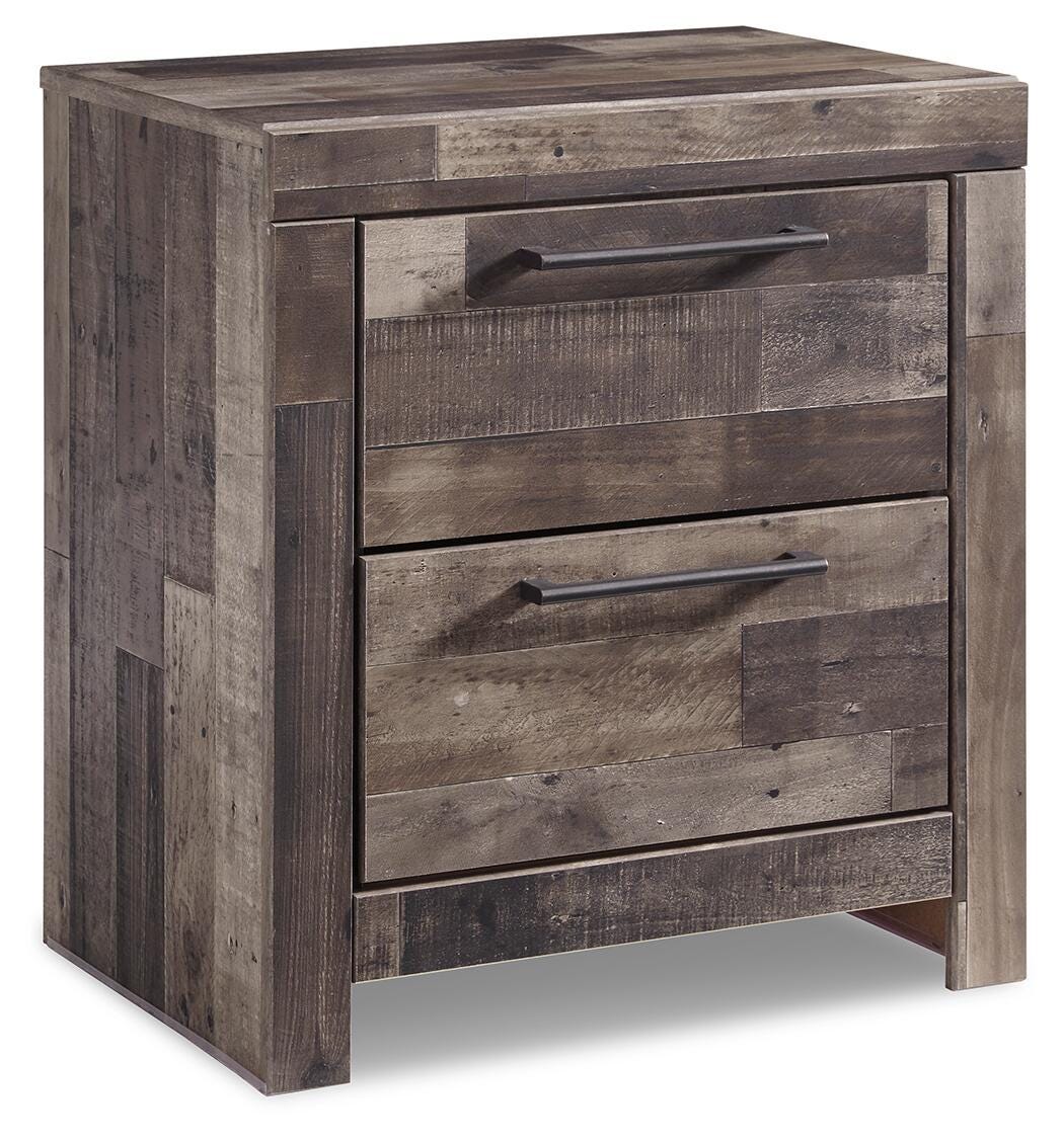 Derekson Panel Storage Bed, Dresser, Mirror and 2 Nightstands - Multi Gray (B200-SI) - Image 5