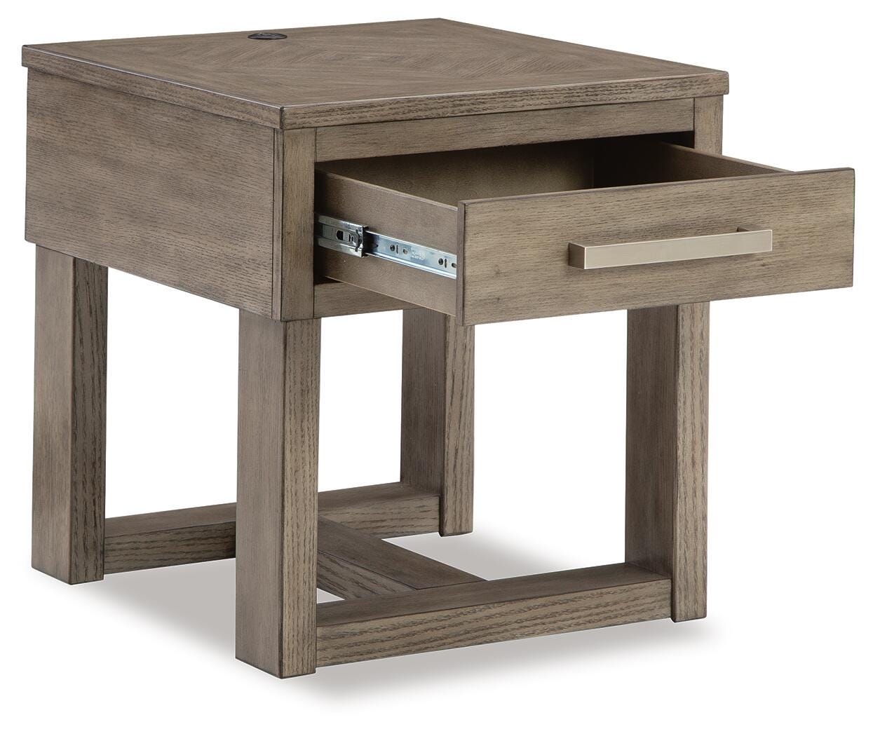 Loyaska End Table - Grayish Brown/White (T854-SI) - Image 2