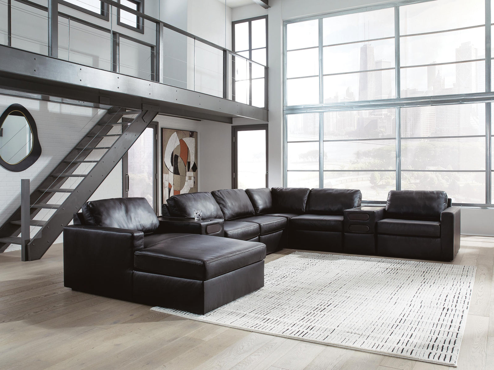 Modmax II 8-Piece Sectional with Chaise and Audio Consoles (74305-SI) - Image 2