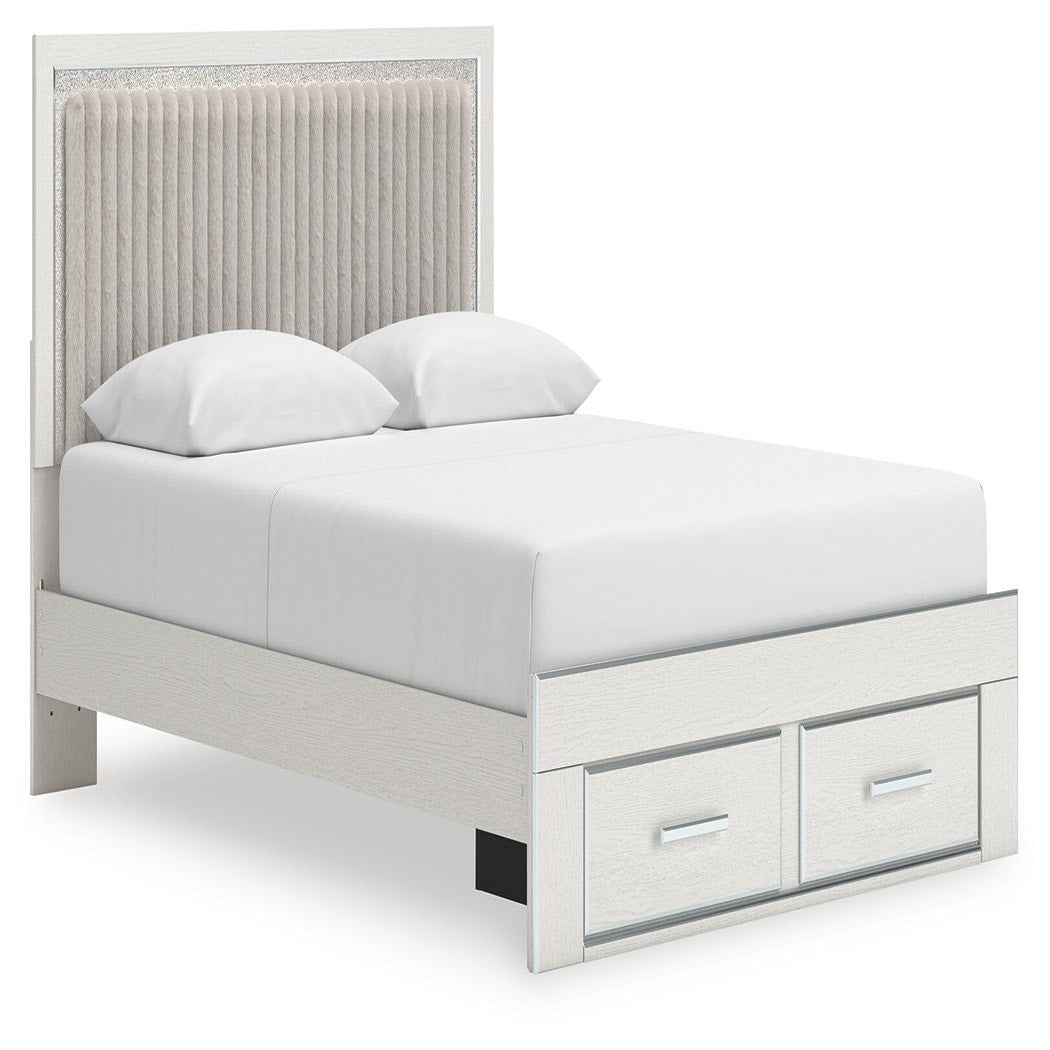 Zuraleus Queen Upholstered Panel Platform Storage Bed (PCB3381-SI)