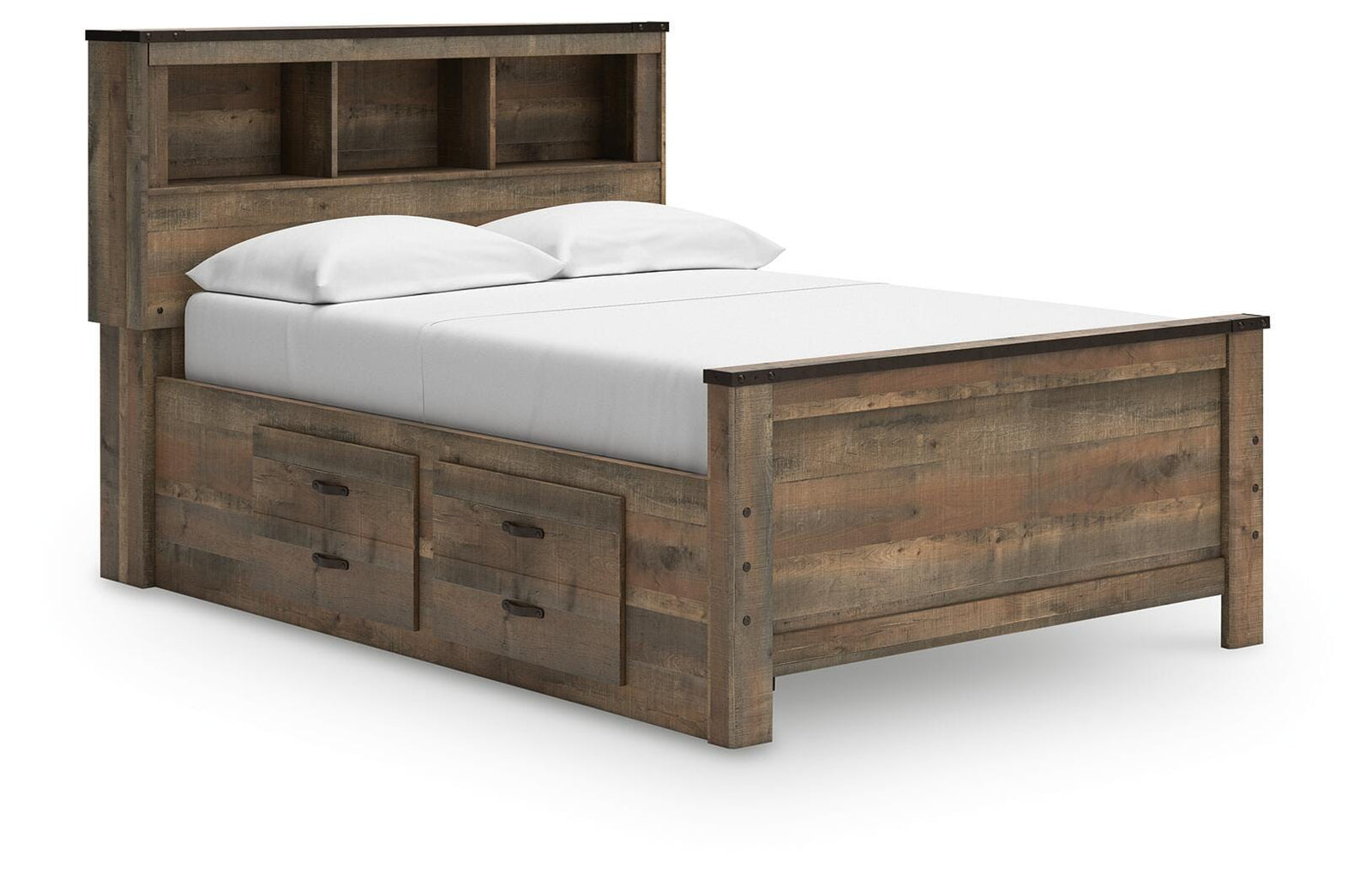 Trinell Bookcase Bed with 2 Storage Drawers (Youth) - Brown (B446-SI)