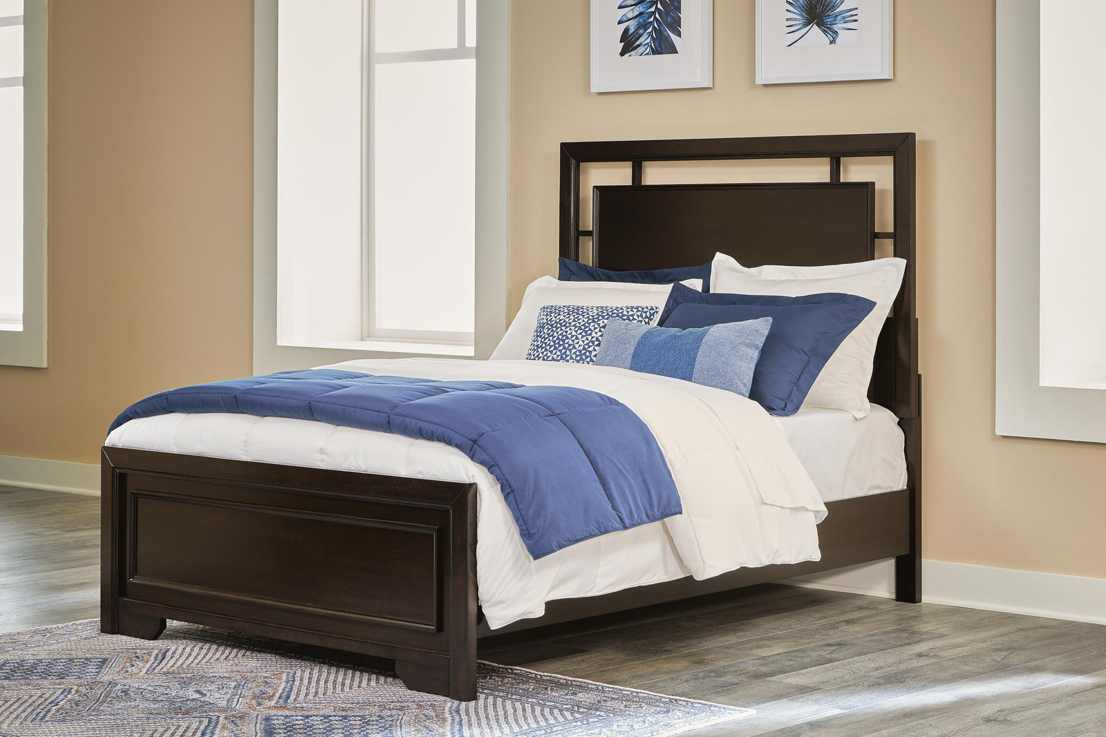 Covetown Panel Bed, Dresser and Mirror - Dark Brown (B441-SI) - Image 10