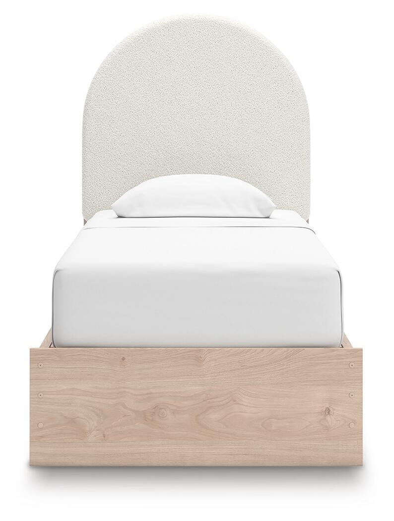 Arloster Twin Upholstered Panel Bed with Storage (PCB1566-SI) - Image 5
