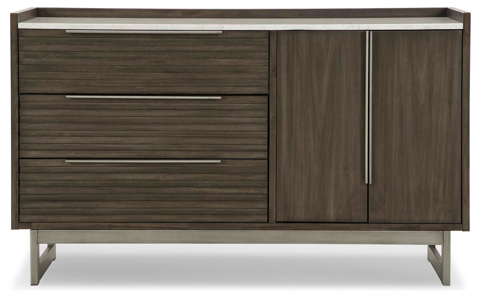 Arkenton Dresser - Grayish Brown/White (B786-SI)
