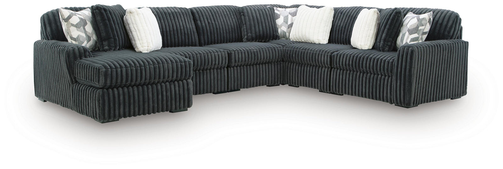 Midnight-Madness 6-Piece Sectional with Chaise (98105-SI)