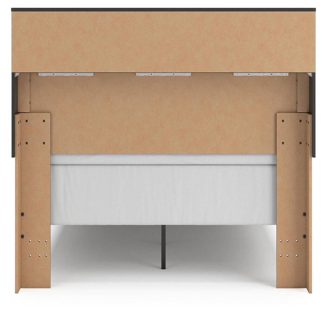 Broachmyn Queen Bookcase Panel Bed, Dresser, Mirror and Nightstand (PCB1118-SI) - Image 14
