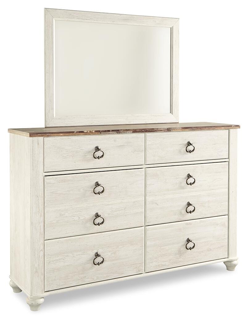 Willowton Dresser, Mirror, Chest and Nightstand (B267-SI) - Image 2