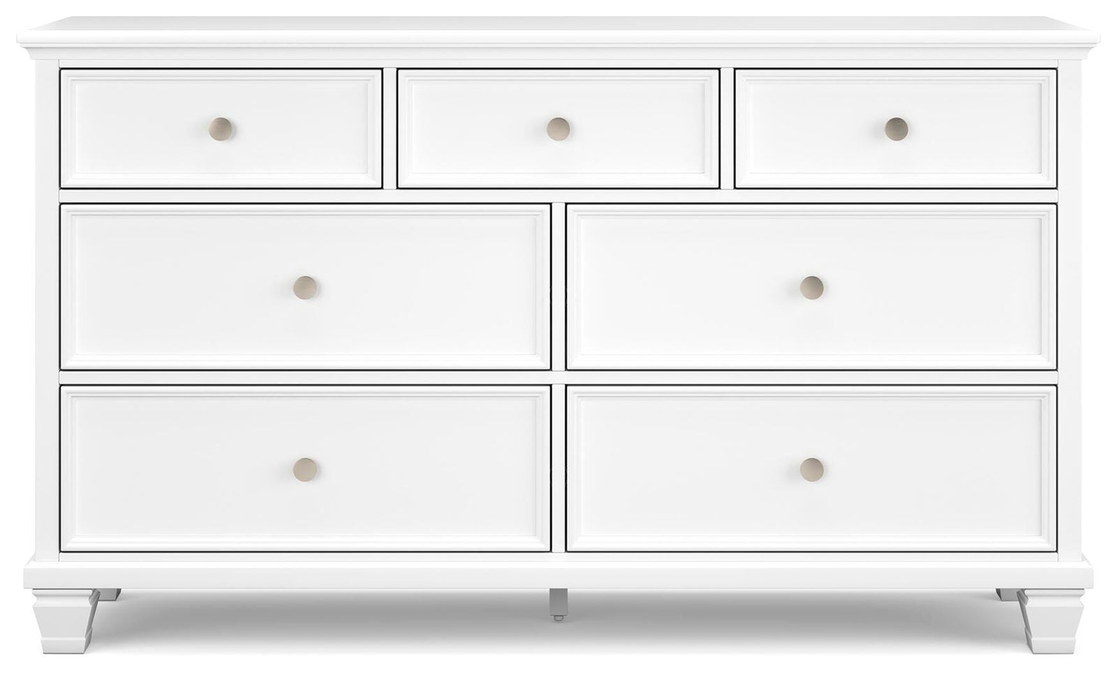Fortman Panel Bed, Dresser and 2 Nightstands - White (B680-SI) - Image 2