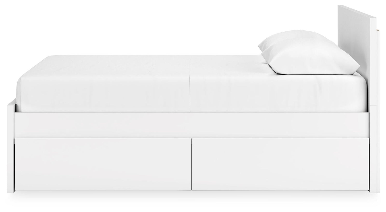 Onita Panel Platform Bed with 2 Side Storage - White (EB9630-SI) - Image 7