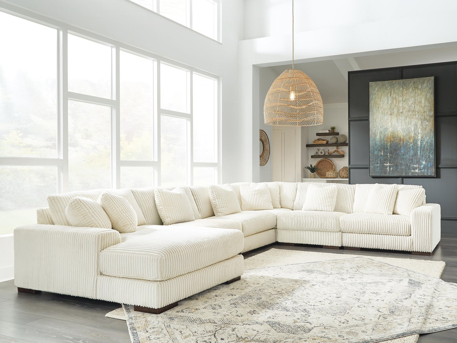 Lindyn 6-Piece Sectional with Chaise (21104-SI) - Image 2