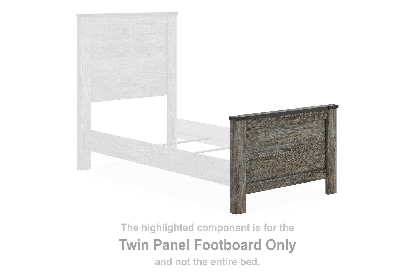 Frandern Panel Footboard - Gray (B4480-SI) - Image 2