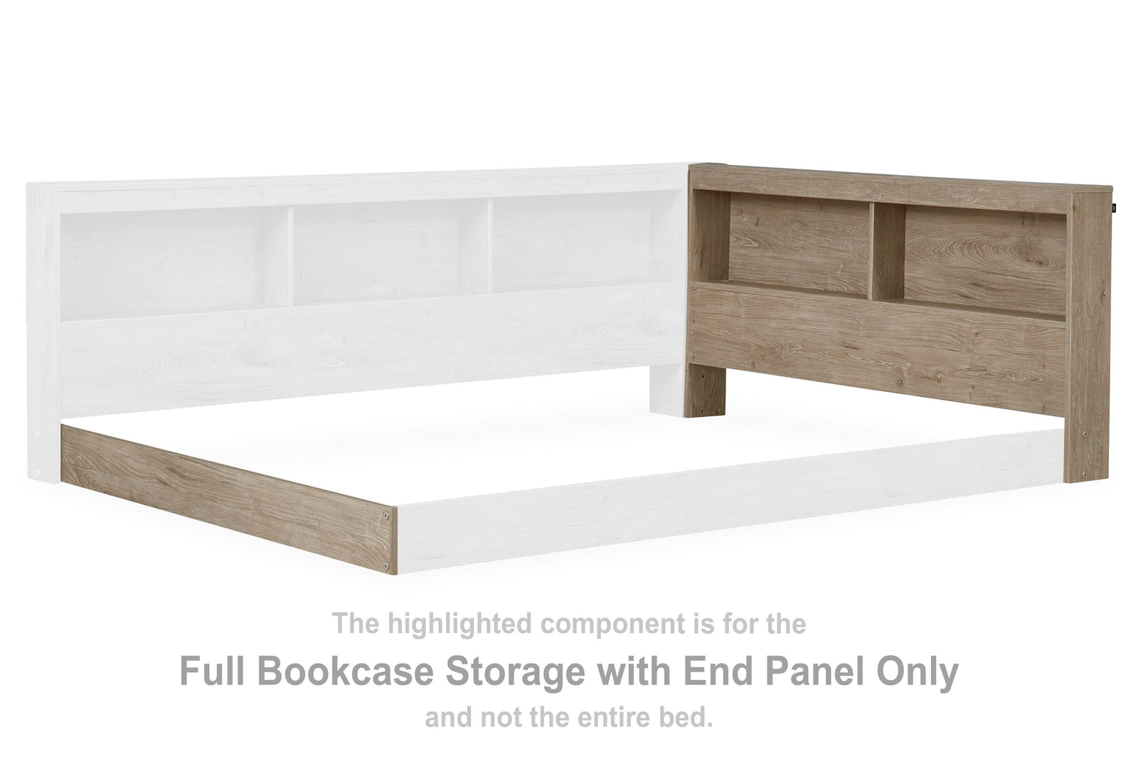 Oliah Bookcase Storage with End Panel (Youth) - Natural (EB2270-SI) - Image 2