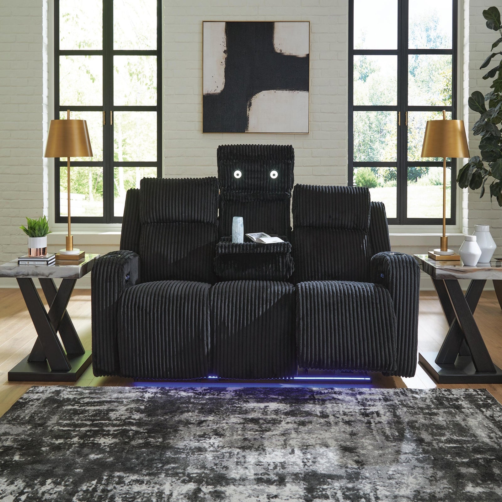 Belvarrow Power Reclining Loveseat with Console (PC64202-SI) - Image 11