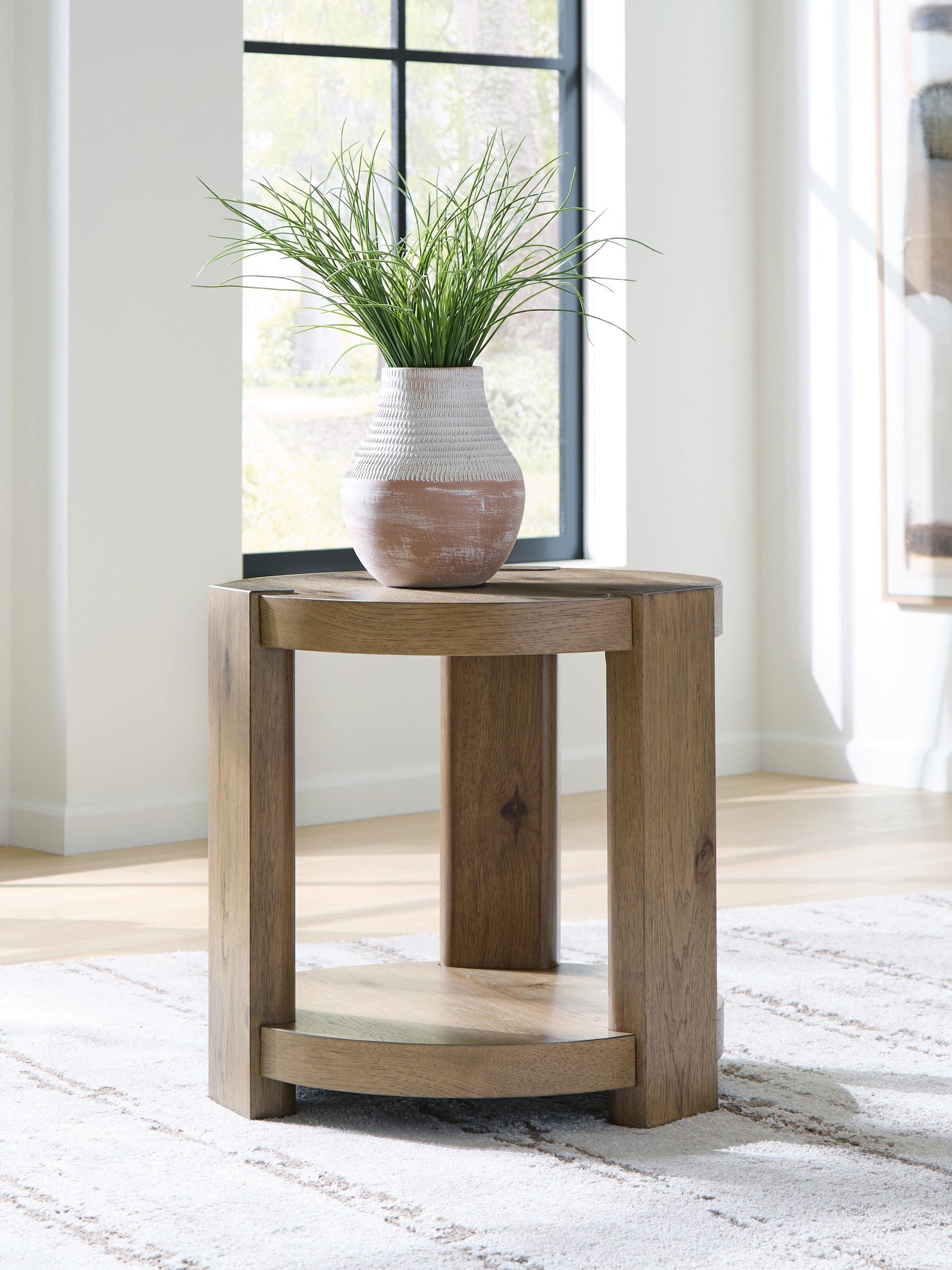 Flangren End Table - Light Brown (T553-SI) - Image 2
