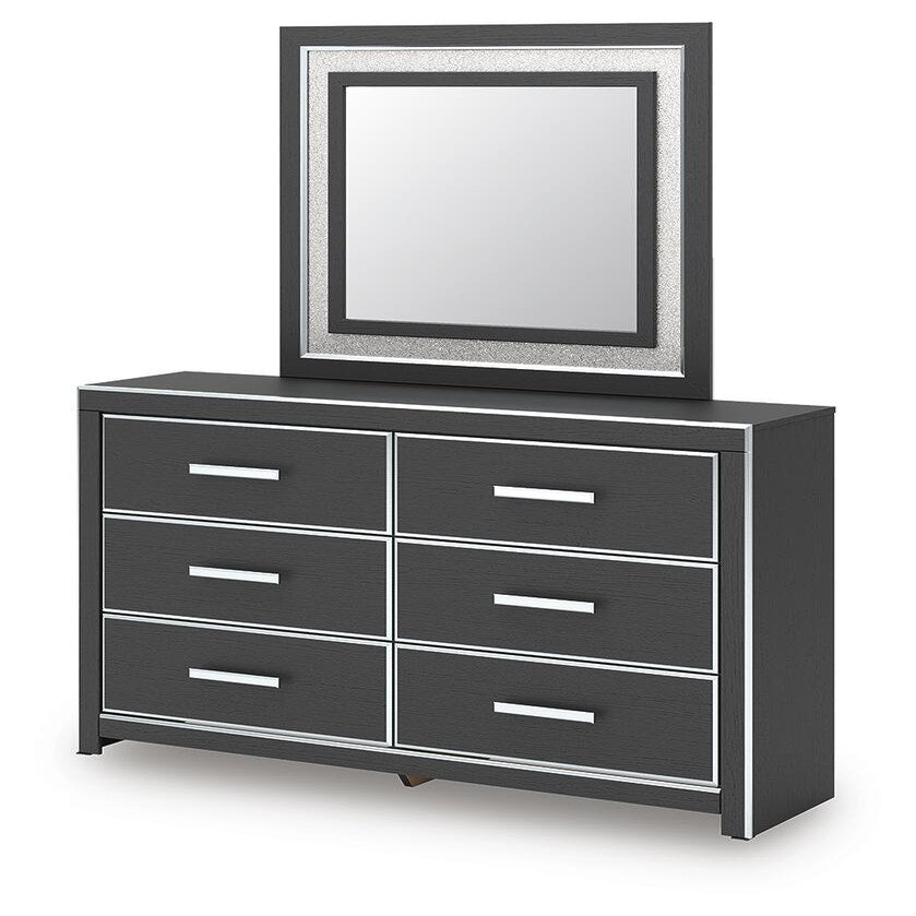 Zuraleus Queen Upholstered Bed, Dresser, Mirror and Nightstand (PCB3380-SI) - Image 8