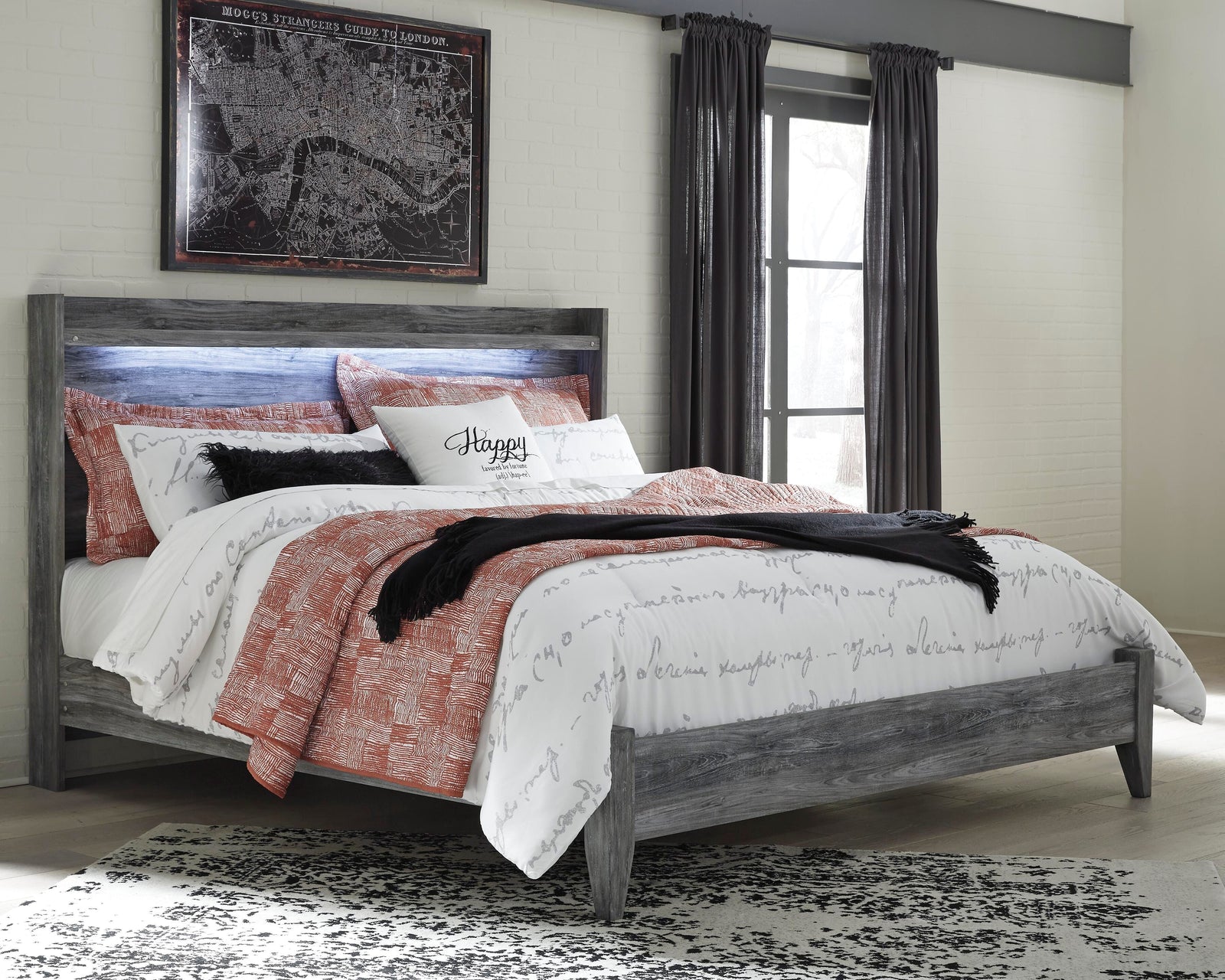 Baystorm Panel Bed, Dresser, Mirror, and Nightstand - Gray (B221-SI) - Image 9