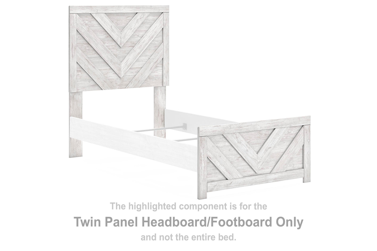 Cayboni Panel Headboard/Footboard (Youth) - Whitewash (B3788-SI)