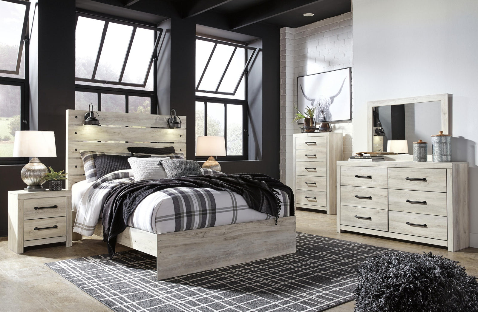 Cambeck Panel Bed - Whitewash (B192-SI) - Image 6