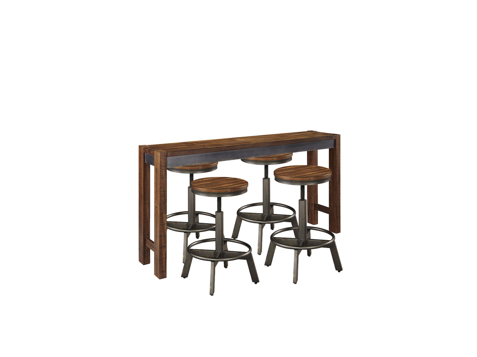 Torjin Counter Height Dining Table with 4 Barstools (D440-SI)