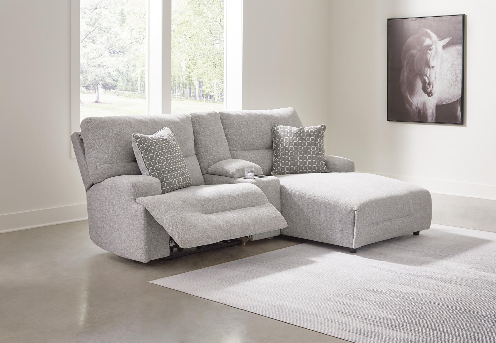 Acklen Place 3-Piece Power Reclining Sectional Sofa with Chaise (93605-SI) - Image 4