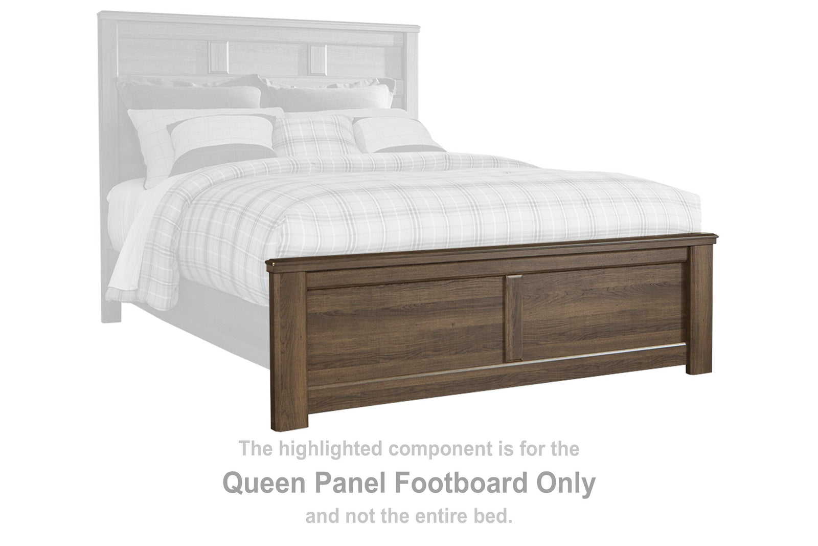Juararo Panel Footboard - Dark Brown (B251-SI) - Image 2