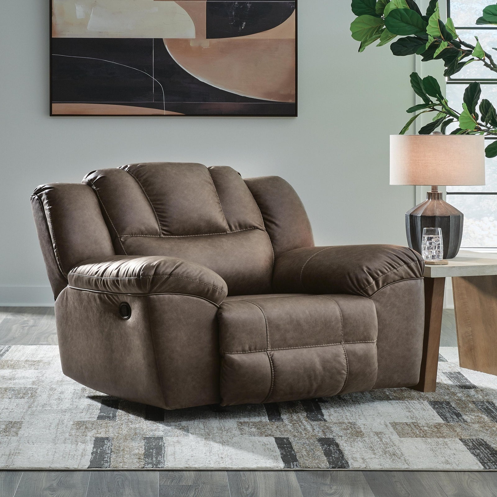 Lowilla Reclining Loveseat with Console (PC64506-SI) - Image 2