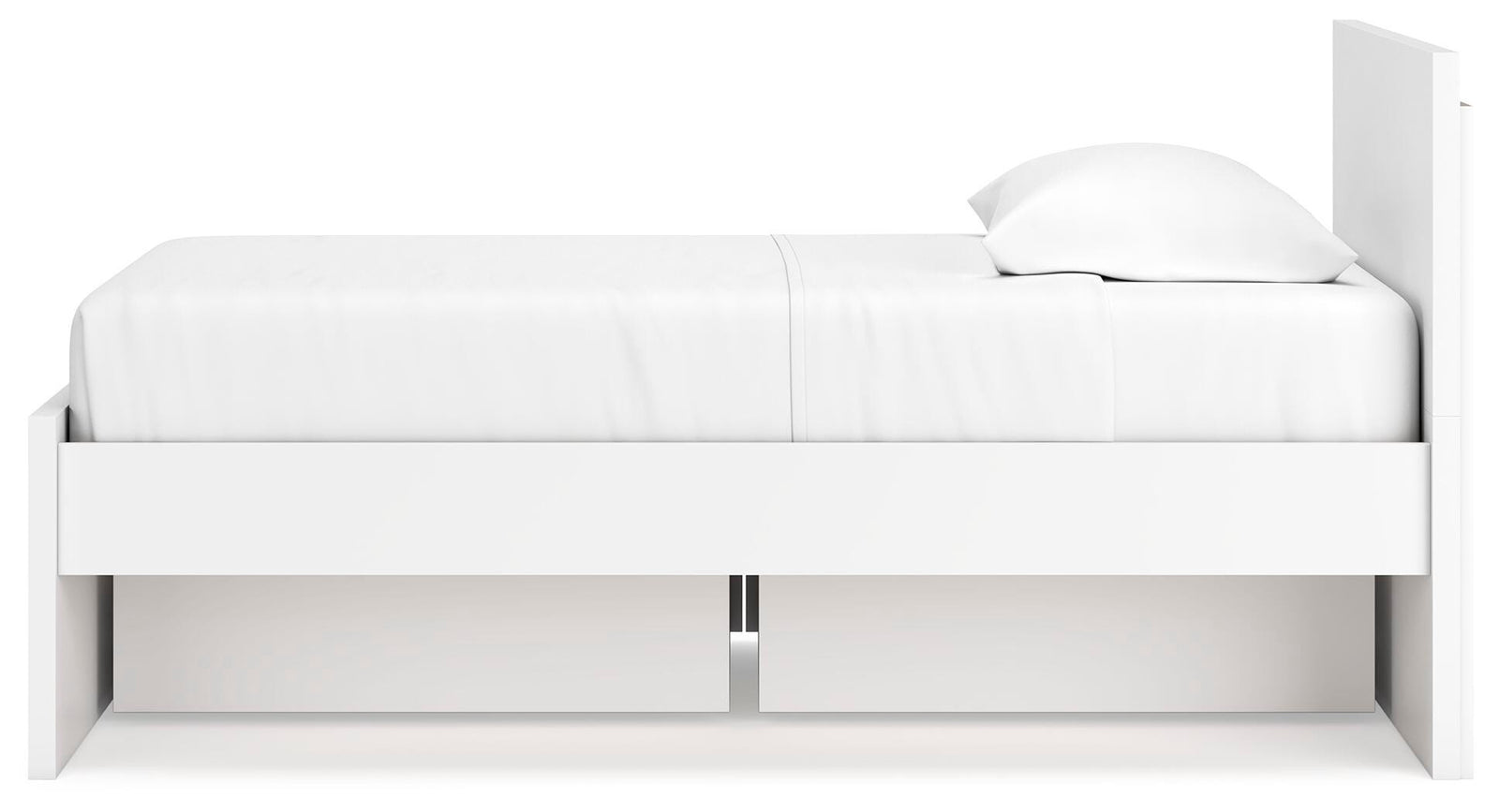 Onita Panel Platform Bed with 1 Side Storage (Youth) - White (EB9630-SI) - Image 7