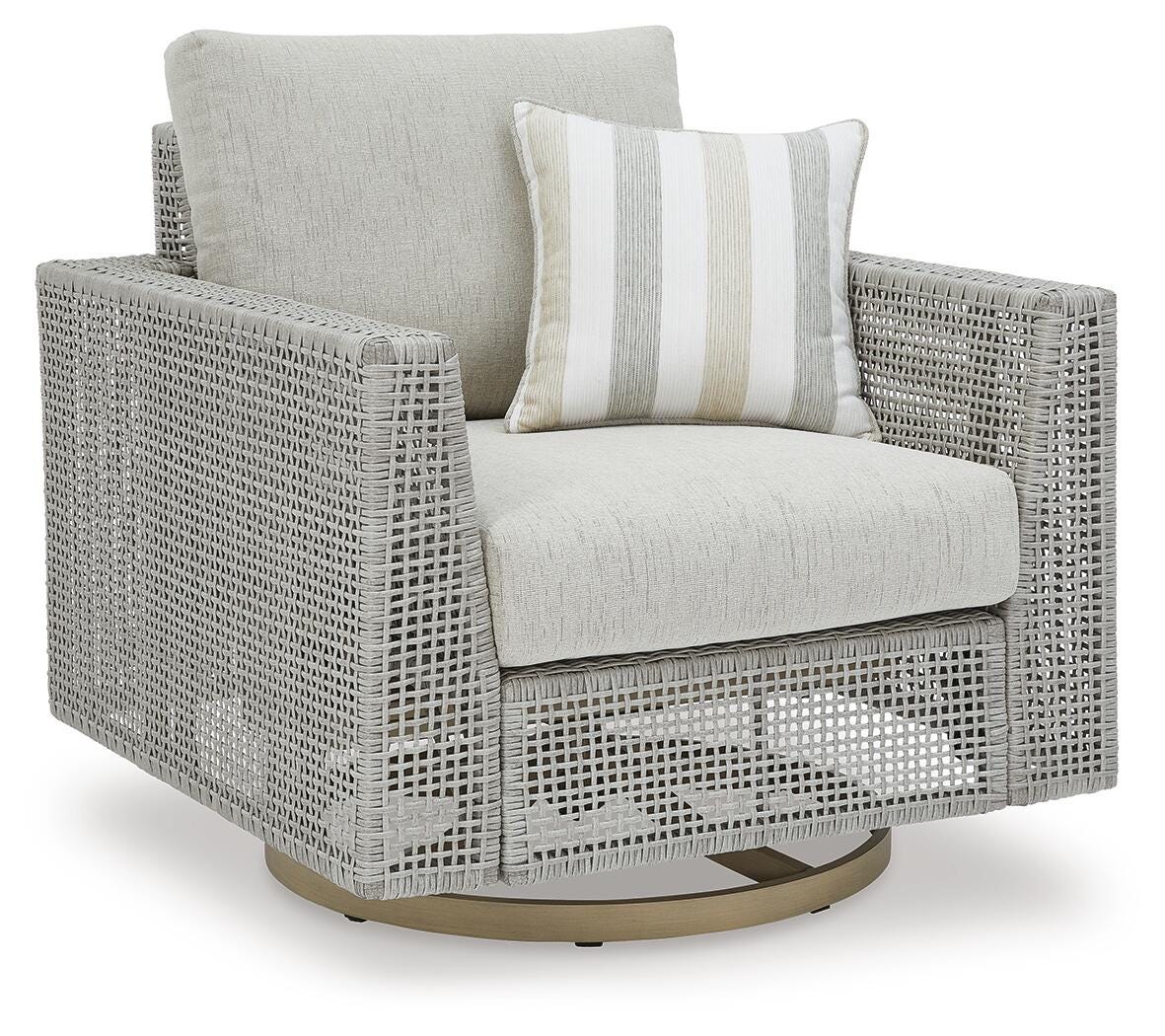 Seton Creek Outdoor Loveseat with Cushion (P798-SI)